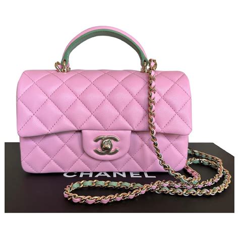 chanel pink ref bag.